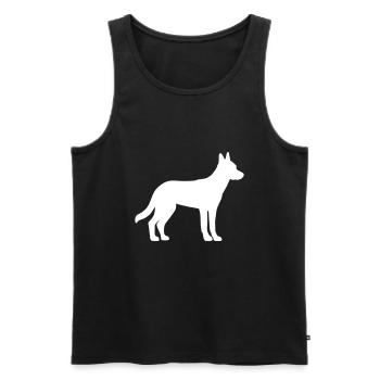 Malinois - Männer Premium Bio Tank Top - Schwarz - Vorne - AI Model Male 178 light (178cm)