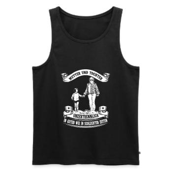 Mutter und Tochter - Unzertrennlich - Männer Premium Bio Tank Top - Schwarz - Vorne - AI Model Male 178 light (178cm)