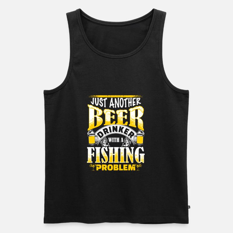 Beer Drinker - Fishing Problem - EN - Männer Premium Bio Tank Top - Schwarz