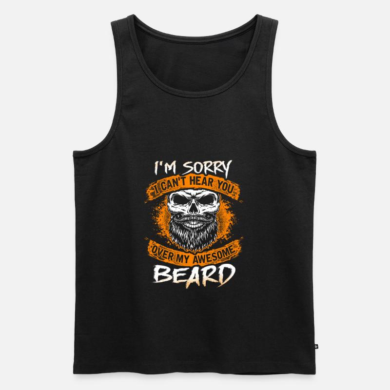 My awesome beard - EN - Männer Premium Bio Tank Top - Schwarz