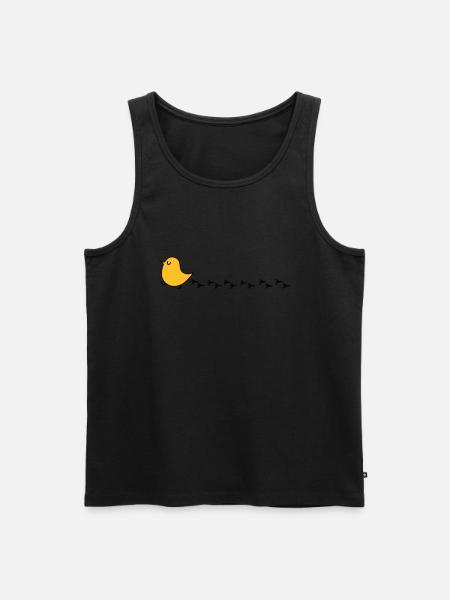 Sjov fugl med fuglespor (b) - Herre Premium økologisk tanktop - sort