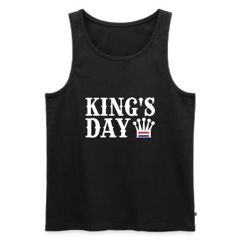 Königstag Kings Day Niederlande Flagge - Männer Premium Bio Tank Top - Schwarz - Vorne - AI Model Male 178 light (178cm)