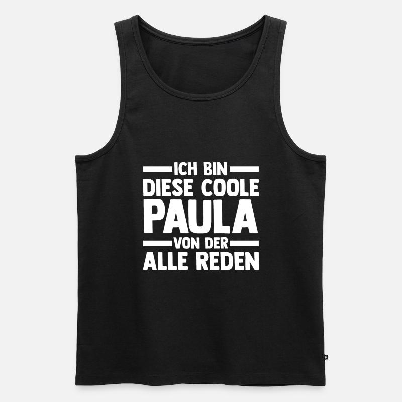 Name Paula - Männer Premium Bio Tank Top - Schwarz
