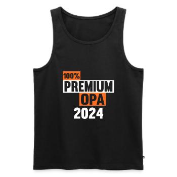 Werdender Opa 2031 - Männer Premium Bio Tank Top - Schwarz - Vorne - Michal (187cm)