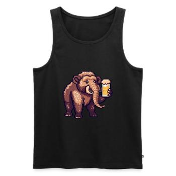 Bière Mammut Pixel - Débardeur bio Premium Homme - noir - Devant - AI Model Male 178 light (178cm)