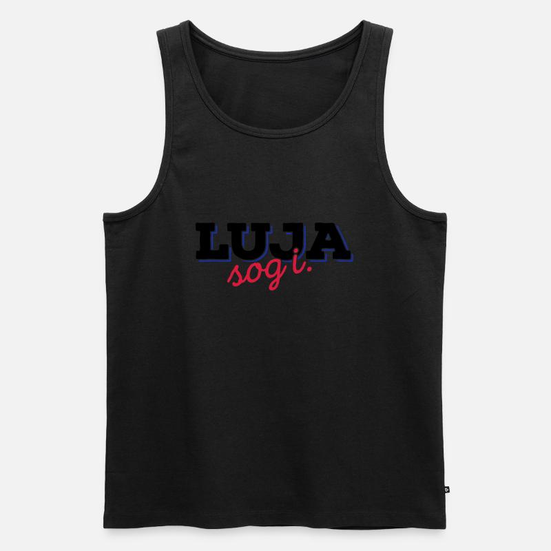 Luja sog i 3C - Männer Premium Bio Tank Top - Schwarz