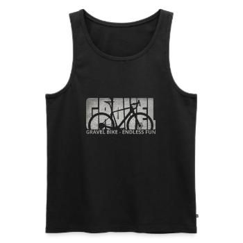 Gravel Bike Endless Fun Cyclocross Fahrrad Spaß - Men's Premium Organic Tank Top - black - Front - AI Model Male 178 light (178cm)