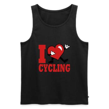 Ich liebe Radfahren, Radfahren, Radfahren, Radfahren - Männer Premium Bio Tank Top - Schwarz - Vorne - AI Model Male 178 light (178cm)