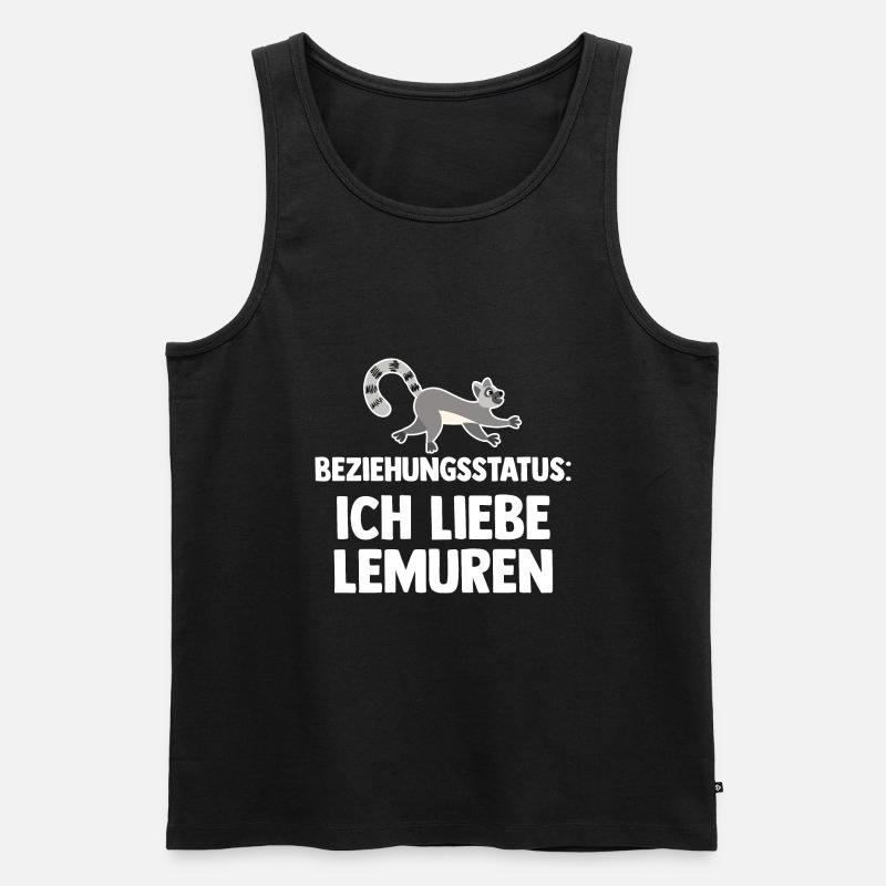 Lemur - Männer Premium Bio Tank Top - Schwarz