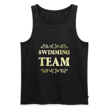 Équipe de natation - Débardeur bio Premium Homme - noir - Devant - AI Model Male 178 light (178cm)
