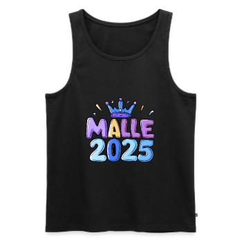 Malle 2025 - Männer Premium Bio Tank Top - Schwarz - Vorne - Michal (187cm)