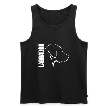 LABRADOR profile Labbi dog dogs Wilsigns - Men's Premium Organic Tank Top - black - Front - AI Model Male 178 light (178cm)