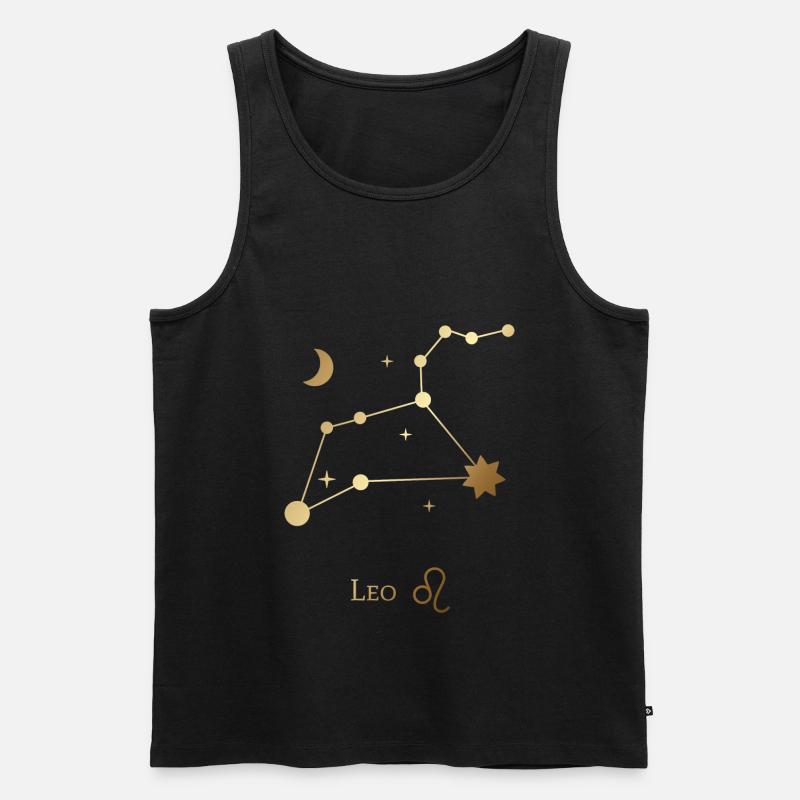 Leo/Löwe - Männer Premium Bio Tank Top - Schwarz