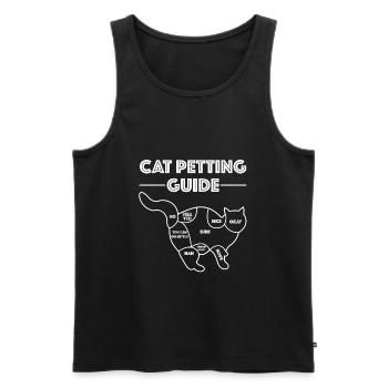 Katzen Streichelanleitung | Katze, streicheln, Fun - Männer Premium Bio Tank Top - Schwarz - Vorne - Michal (187cm)