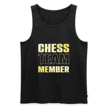 Équipe d'échecs - Débardeur bio Premium Homme - noir - Devant - Michal (187cm)