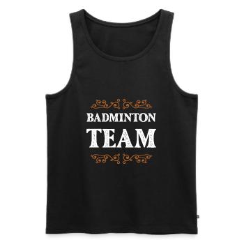 Équipe de badminton - Débardeur bio Premium Homme - noir - Devant - Michal (187cm)