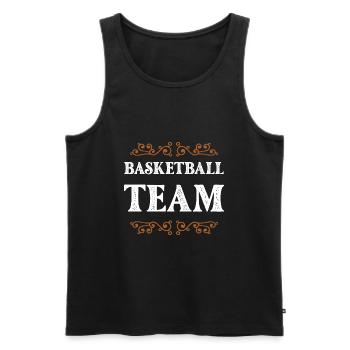Équipe de basket-ball - Débardeur bio Premium Homme - noir - Devant - Michal (187cm)