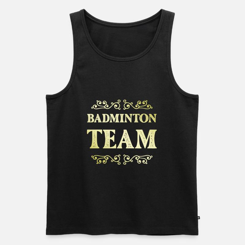 Badminton Team - Männer Premium Bio Tank Top - Schwarz