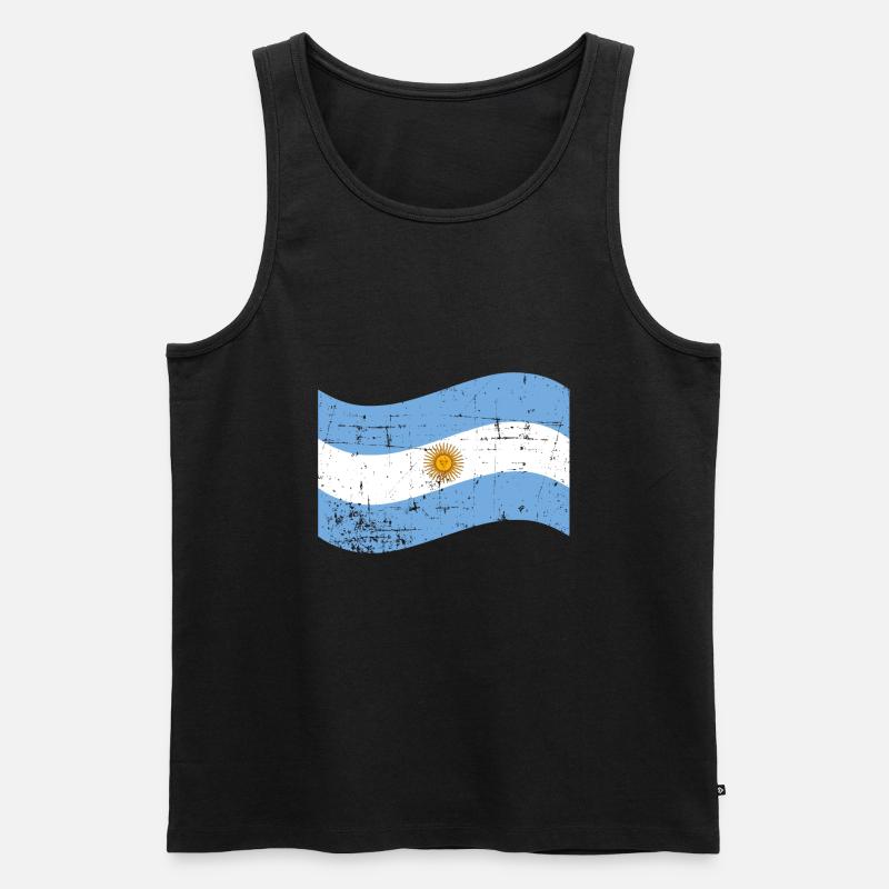 Argentinien - Männer Premium Bio Tank Top - Schwarz