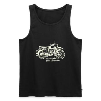 DDR Oldtimer Motorrad - emz Trophy IFA - Männer Premium Bio Tank Top - Schwarz - Vorne - AI Model Male 178 light (178cm)
