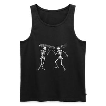 Halloween Skeleton Music - Men's Premium Organic Tank Top - black - Front - Michal (187cm)