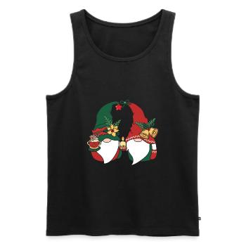 Noël Noël Gnomies - Débardeur bio Premium Homme - noir - Devant - Michal (187cm)