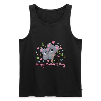 happy Mothersday - Männer Premium Bio Tank Top - Schwarz - Vorne - Michal (187cm)