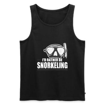 Snorkeling Diving I'd rather be snorkeling - Men's Premium Organic Tank Top - black - Front - Michal (187cm)