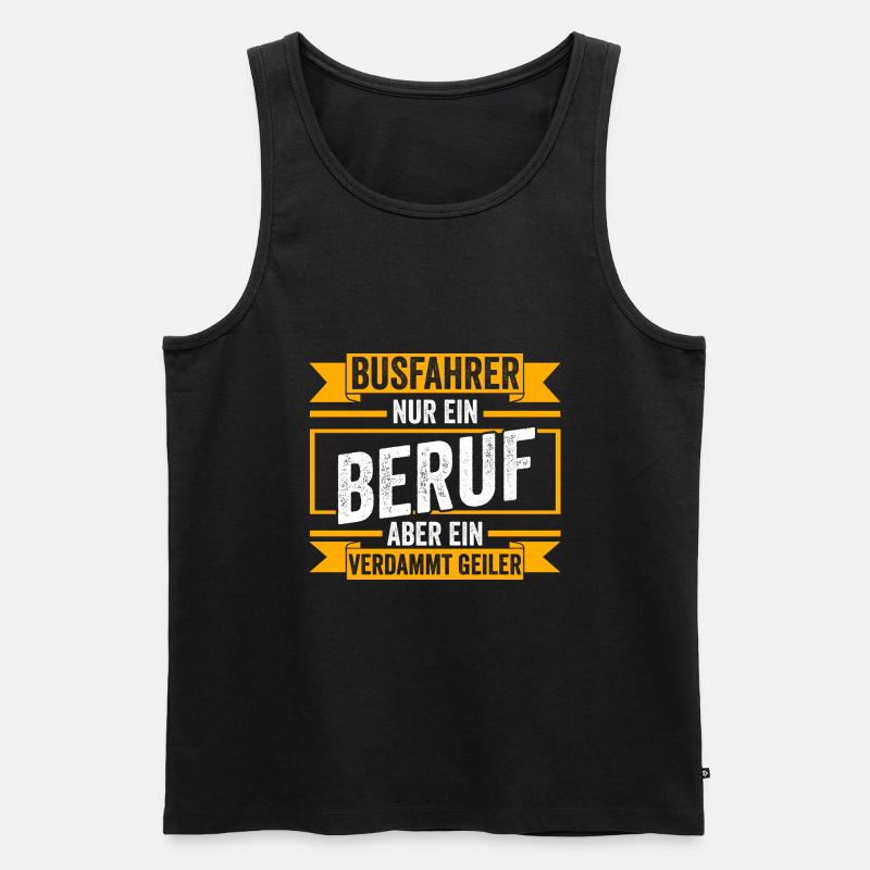 Bus Busfahrer - Männer Premium Bio Tank Top - Schwarz