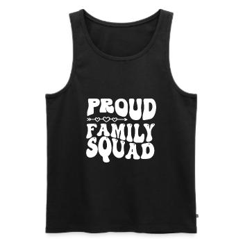 La fière escouade familiale - Débardeur bio Premium Homme - noir - Devant - Michal (187cm)