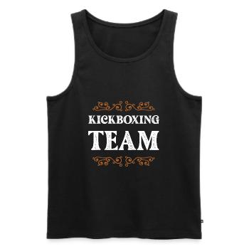 Kickboxing Crew - Men's Premium Organic Tank Top - black - Front - AI Model Male 178 light (178cm)