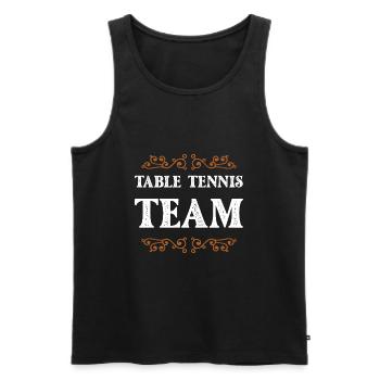 Table Tennis Team - Männer Premium Bio Tank Top - Schwarz - Vorne - Michal (187cm)