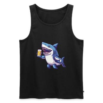 Hai Pixel Beer - Men's Premium Organic Tank Top - black - Front - AI Model Male 178 light (178cm)