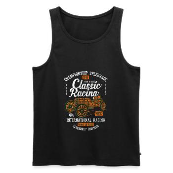 RACING CLASSIC - Racing Vintage Design Shirt - Débardeur bio Premium Homme - noir - Devant - Michal (187cm)