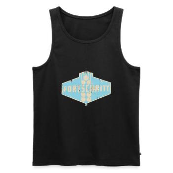 DDR IFA Landmaschinen FORTSCHRITT - Männer Premium Bio Tank Top - Schwarz - Vorne - Michal (187cm)