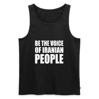 Be the voice of iranian people - Men's Premium Organic Tank Top - black - Front - AI Model Male 178 light (178cm)
