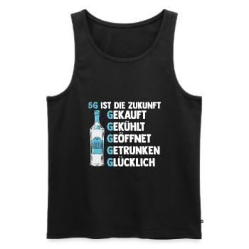 5G ist die Zukunft Vodka - Männer Premium Bio Tank Top - Schwarz - Vorne - Michal (187cm)