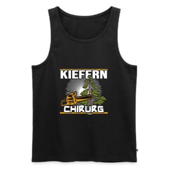 Wald Waldbesitzer Waldarbeiter Kiefern-Chirurg - Männer Premium Bio Tank Top - Schwarz - Vorne - Michal (187cm)