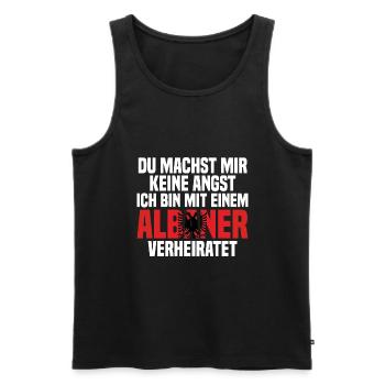 Du machst mir Keine Angst ich bin mit einem Albane - Männer Premium Bio Tank Top - Schwarz - Vorne - AI Model Male 178 light (178cm)