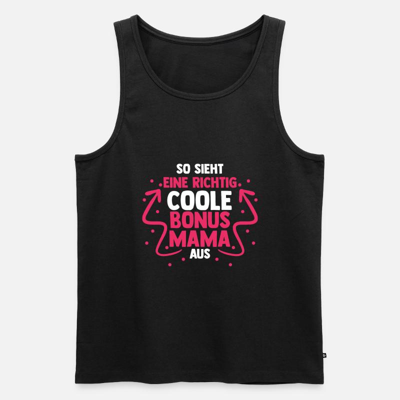 Stiefmutter Stiefmama Bonusmama - Männer Premium Bio Tank Top - Schwarz