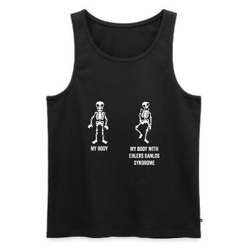 Living with Ehlers-Danlos Syndrome - Men's Premium Organic Tank Top - black - Front - AI Model Male 178 light (178cm)
