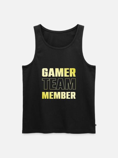 Gamer Team - Männer Premium Bio Tank Top - Schwarz