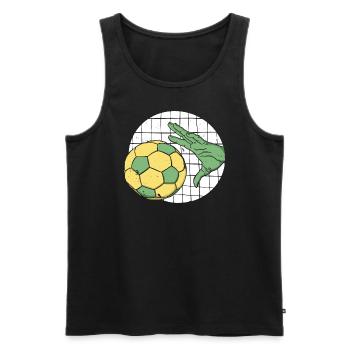 Joueur de handball Handball Ball Outfit HandballEr - Débardeur bio Premium Homme - noir - Devant - Michal (187cm)