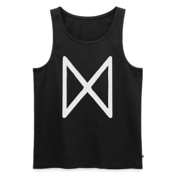 Futhark Runic Alphabet Dagaz - Men's Premium Organic Tank Top - black - Front - AI Model Male 178 light (178cm)
