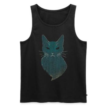 Mystic Cat Cat Motif - Men's Premium Organic Tank Top - black - Front - AI Model Male 178 light (178cm)