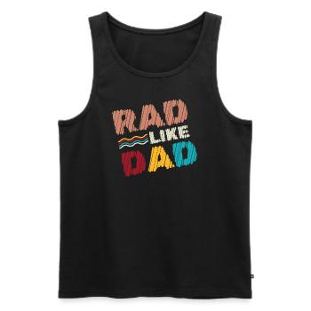 Retro Rad Like Dad Awesome Father's Day Present - Men's Premium Organic Tank Top - black - Front - Michal (187cm)