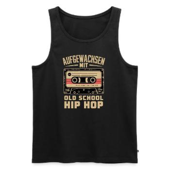 Hip Hop Gangster Cassette Graffiti Music Rap 90s - Men's Premium Organic Tank Top - black - Front - Michal (187cm)