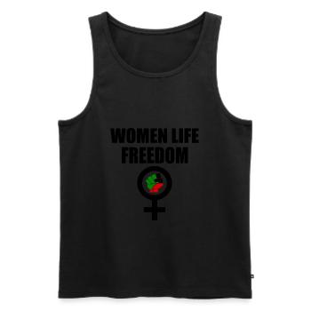 Women life freedom - Débardeur bio Premium Homme - noir - Devant - Michal (187cm)