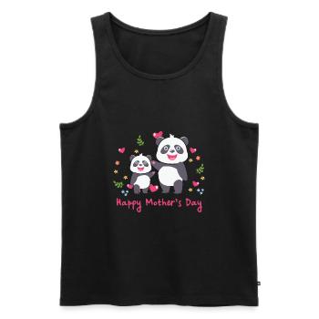happy Mothersday - Männer Premium Bio Tank Top - Schwarz - Vorne - Michal (187cm)