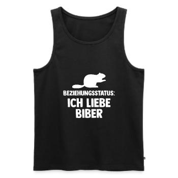Nagetier Biberliebhaber Biber - Männer Premium Bio Tank Top - Schwarz - Vorne - Michal (187cm)